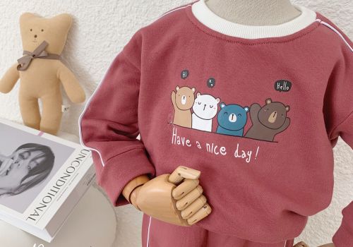 BỘ NỈ BÔNG GẤU VUI VẺ